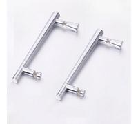 Nes Home Rounded Stainless Steel 145mm Hole Centre Shower Door Handle Set