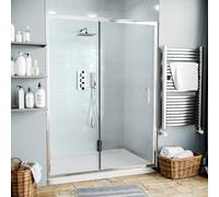 Nes Home Saturn 1400 mm Glass Sliding Door Panel For Shower Enclosures Chrome