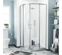 Nes Home Saturn Quadrant 900 Shower Corner Cubicle Enclosure Chrome