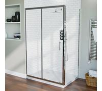 Nes Home Shower 1200mm Sliding Door With 760 mm Frameless Glass Side Panel Screen