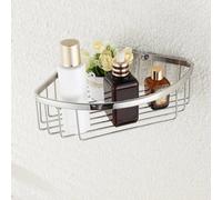 Nes Home Single Corner Shower Bathroom Caddy Shelf Chrome