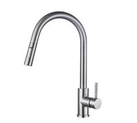 Nes Home Single Lever Pull Out Kitchen Mixer Tap Brushed Stainless Steel