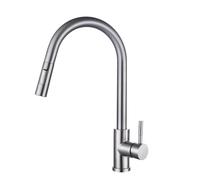 Nes Home Single Lever Pull Out Kitchen Mixer Tap Brushed Stainless Steel