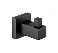 Nes Home Single Square Robe Hook Matte Black