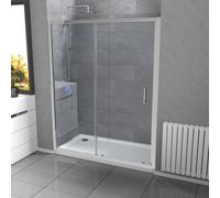 Nes Home Slider Door 6mm Clear Glass 1700mm X 1850mm Chrome