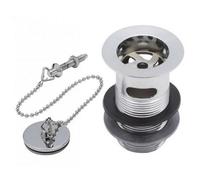 Nes Home Slotted Basin Waste With Finish Plug And Chain Chrome