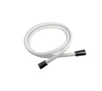 Nes Home Smooth White 1.5m PVC Flexible Shower Hose Replacement with Brass Connectors