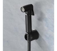 Nes Home Solid Brass Toilet Douche Shower Spray Kit, Holder & Hose Matte Black