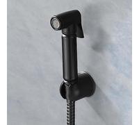 Nes Home Solid Brass Toilet Douche Shower Spray Kit, Holder & Hose Matte Black