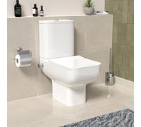 Nes Home Square Rimless Close Coupled Toilet Pan with Integrated Bidet