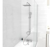 Nes Home Square Shower Thermostatic Mixer Tap Handset & Riser Rail Kit