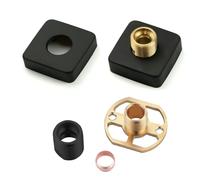 Nes Home Square Wall Mounted Fitting Kit Black For Shower Mixer Valve & Taps