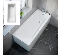 Nes Home Standard Bath Tub Square Single Ended 1700mm X 750mm Bath With Legs