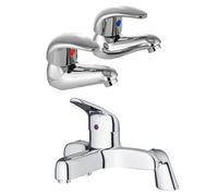 Nes Home Studio Traditional Basin And Bath Mono Mixer Filler Tap Chrome