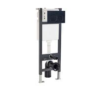Nes Home Toilet Wc Cistern Frame With Avant Matt Black Square Push Button