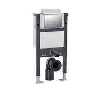 Nes Home Top or Front Wall Hung Toilet Frame Chrome Flush Rectangle Buttons