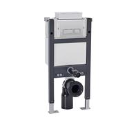 Nes Home Top or Front Wall Hung Toilet Frame Chrome Rectangle Flush Buttons