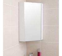 Nes Home Tully 320 X 320 X 650mm Corner Mirror Cabinet Gloss White