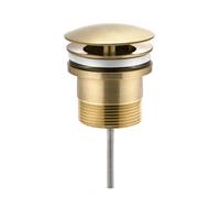 Nes Home Universal Free Flow Basin Waste Plug Brushed Brass (Not Pop Up)