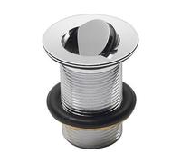 Nes Home Unslotted Flip Top Basin Waste in Metallic Silver Nes Home Metallic Silver