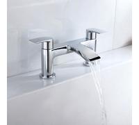 Nes Home Vago Deck Mounted Modern Chrome Waterfall Bath Filler Brass Tap