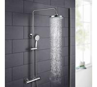 Nes Home Volvic Exposed Mixer Shower Cool Touch Thermostatic Bar With Riser Rail