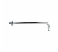 Nes Home Wall Fixed Brass Mounted Bathroom 380mm Round Chrome Shower Arm For Shower Head