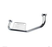 Nes Home Wall Mounted Chrome Bathroom Angled Grab Bar With Soap Dish - 440mm