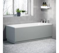 Nes Home Water Proof Bath Panels 1800 Front and 800 End Panel Matt Grey