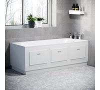 Nes Home White 1700mm Magnetic Door Durable Pvc Front End Bath Panel