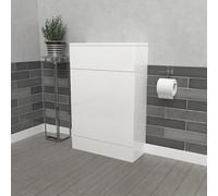 Nes Home White 500mm Freestanding Back To Wall WC Unit Bathroom