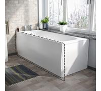 Nes Home White Harris 1700mm Standard Round Single Ended Bath, Leg & Front Panel