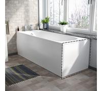 Nes Home White Modern 700 mm Standard High Gloss End Bath Panel