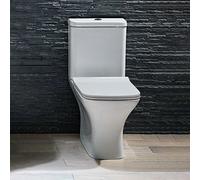 Nes Home White Modern Open Back Pan Toilet Wc Including Cistern & Wrap Over Seat