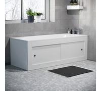 Nes Home White Pvc 1700mm 2 Sliding Doors Bath Front Panel, End Panel & Plinth