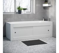 Nes Home White Pvc 1800mm 2 Sliding Doors Bath Front Panel