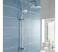 Nes Home Winstead Shower Riser Slide Rail Kit Bathroom Multi Function Round Chrome