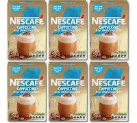 NESCAF? Cappuccino Decaffeinated Unsweetened Coffee Sachets x7 (Pack of 6, Total 42 Decaf Sachets)