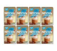 NESCAF? Cappuccino Decaffeinated Unsweetened Coffee Sachets x7 (Pack of 8, Total 56 Decaf Sachets)