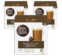 NESCAF? Dolce Gusto Cafe Au Lait Intenso Coffee Pods, 16 Capsules (48 Servings, Pack of 3, Total 48 Capsules)