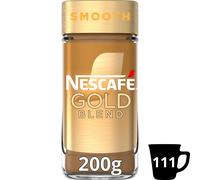 NESCAF? Gold Blend Smooth Premium Instant Coffee, Silky Smooth Light Roasted Arabica and Robusta Coffee, 200g (Pack of 1)