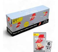 Nescafé 2 IN 1 Instant Coffee Sachets Bulk Pack - 66 Single Serve Powder Sachets (11 Boxes x 6 Sachets) - Unsweetened Coffee & Creamer Mix