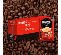 Nescafe 3in1 Original Instant Coffee - 6 x 16g Sachets (Case of 11 Packs)