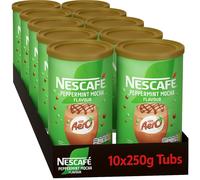 NESCAFÉ Aero Peppermint Mocha Instant Coffee Tin, 250g (Pack of 10) - Multiserve Frothy Instant Coffee Inspired by Aero Peppermint - 2500g Total