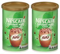 NESCAFÉ Aero Peppermint Mocha Instant Coffee Tin, 250g (Pack of 2) - Multiserve Frothy Instant Coffee Inspired by Aero Peppermint - 500g Total