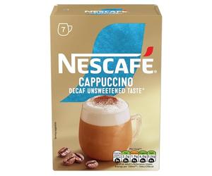 NESCAFÉ Cappuccino Decaf Instant Coffee 7 Sachets, 100percent Responsibly Sourced Coffee Pack of 1