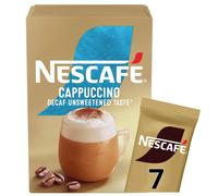 NESCAFÉ Cappuccino Decaf Instant Coffee 7 Sachets, 100percent Responsibly Sourced Coffee Pack of 1