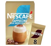 Nescafé Cappuccino Decaf Unsweetened Instant Coffee Sachets 8ea (Package may vary)