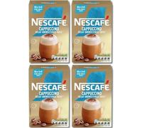 NESCAFÉ Cappuccino Decaffeinated Unsweetened Coffee Sachets x7 (Pack of 4, Total 28 Decaf Sachets)