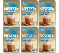 NESCAFÉ Cappuccino Decaffeinated Unsweetened Coffee Sachets x7 (Pack of 6, Total 42 Decaf Sachets)